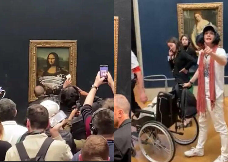 Луврдағы Жас жігіт музейдегі «Мона Лизаға» торт жабыстырып қиратты