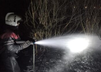 Семейде жеке сектор маңында қамыс өртенді