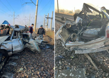 Қарасуда автокөлік пен пойыз соқтығысты: 6 адам қаза болды
