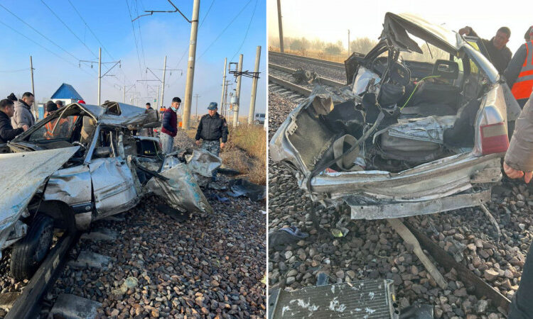Қарасуда автокөлік пен пойыз соқтығысты: 6 адам қаза болды