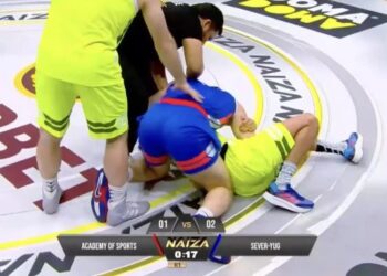 Серік Сәпиев турнирде балуанмен төбелесіп қала жаздады (видео)