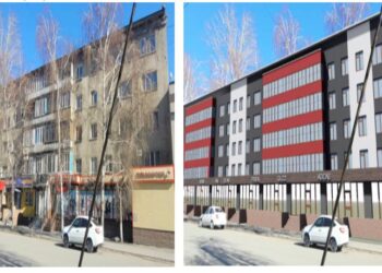 Семейде үйлердің қасбеттерін жөндеу жұмыстары басталды