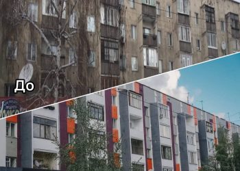 Семейде 38 көпқабатты үйдің қасбеті жаңартылды