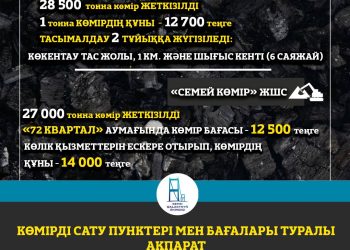 Семей қаласында көмір қоры жеткілікті