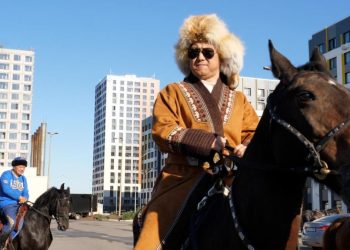 Астанада Дүниежүзілік көшпенділер ойындары қарсаңында шабандоздардың шеруі өтті