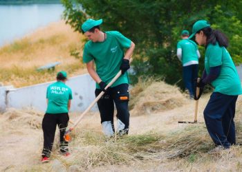 Абай облысында «Қаланы таза ұста!» экологиялық акциясы өтті: жастар мен Курчатов тұрғындары Ертіс жағалауын тазартты