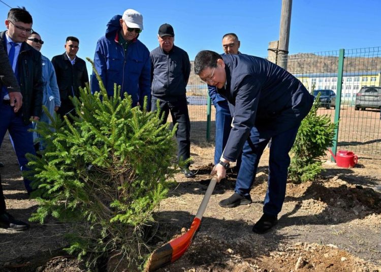 Облыс әкімі Қайнар ауылындағы сенбілікке қатысты