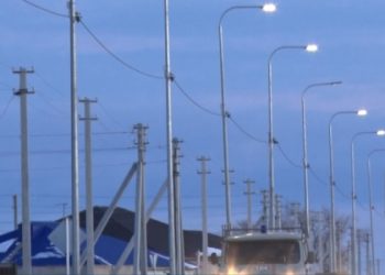 Қайнар ауылының көшелері жаңа шамдармен жарқырады