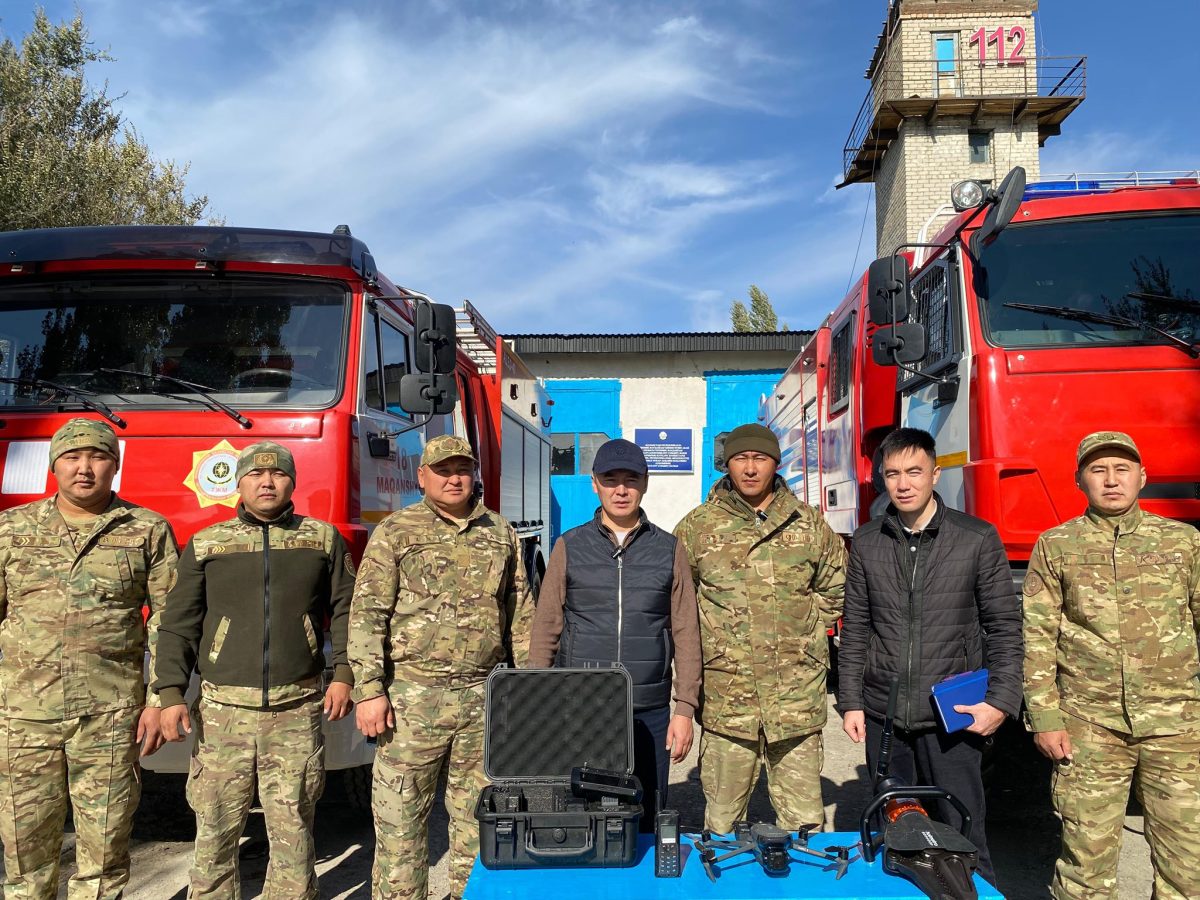 Мақаншы құтқарушыларына жаңа өрт сөндіру көлігі мен дрон берілді