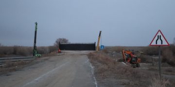 Көкпекті ауданында Тассай ауылына баратын көпір қайта жаңартылып жатыр