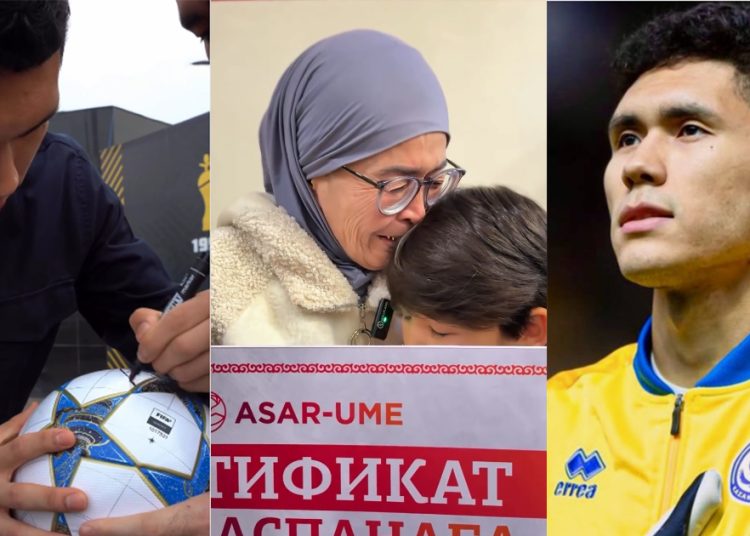 Темірлан Анарбековтың қолтаңбасы қойылған доп аукционда 12 миллион теңгеге сатылды