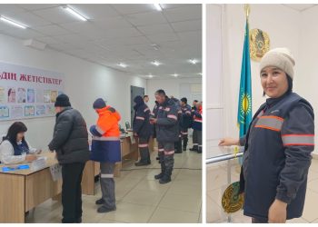 Әуезов кентінде металлургтер референдумда дауыс берді