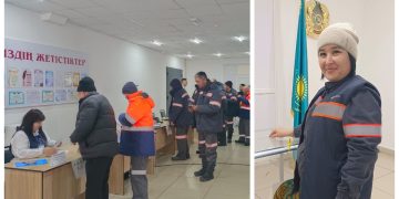 Әуезов кентінде металлургтер референдумда дауыс берді