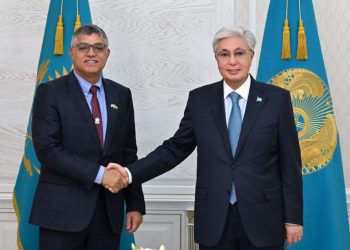 Мемлекет басшысы БҰҰ Дүниежүзілік метеорология ұйымының президенті, БАӘ Ұлттық метеорология орталығының бас директоры Абдулла Әл-Мандусты қабылдады