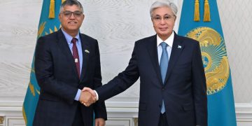 Мемлекет басшысы БҰҰ Дүниежүзілік метеорология ұйымының президенті, БАӘ Ұлттық метеорология орталығының бас директоры Абдулла Әл-Мандусты қабылдады